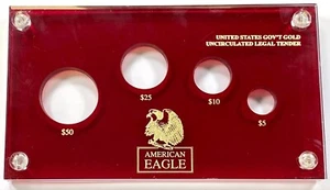 Capital Plastics US Gold American Eagles Set Holder G 1oz 1/2oz 1/4oz 1/10oz - Picture 1 of 5
