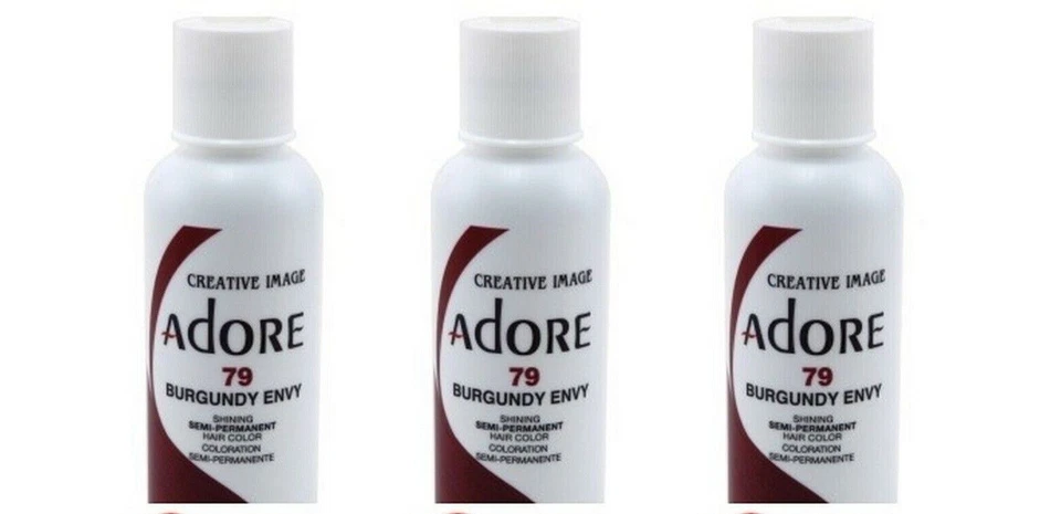 BL Adore Semi-Permanent Haircolor #079 Burgundy Envy 4 oz - THREE PACK - Image 1 of 1