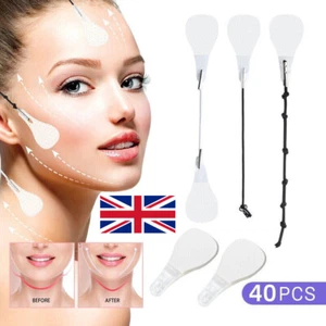 40Pcs Face Lift Tape, Instant Face-lifting Tool,Face Invisible Sticker Lift Chin - Picture 1 of 15