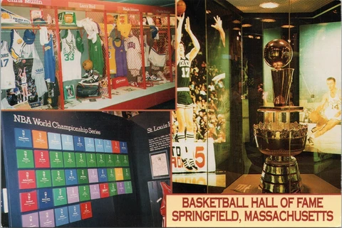 postcard Springfield Massachusetts - Basketball Hall of Fame Cover
