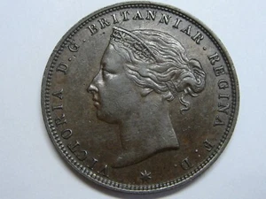 JERSEY 1888 1/24 SHILLING VICTORIA QUEEN BRONZE GREAT BRETAIN - Picture 1 of 2