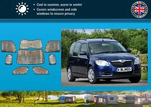 Thermal Blinds for Skoda Roomster 06-15 Campervan Full Set - Picture 1 of 25