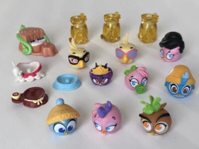 Lote #4 mini figuras Angry Birds Stella Telepods - Imagem 1 de 4