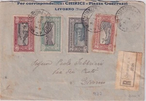 Italia Regno 1923: Manzoni (N°151/54) i quattro valori su lettera (429/s387) - Imagen 1 de 2