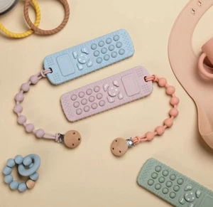 TV Remote Baby Teether Toy Color Blue - Picture 1 of 6