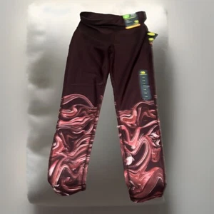 NWT  Xersion Athletic 7/8 Leggings Women Medium Maroon High-rise Compression Gym - Picture 1 of 10