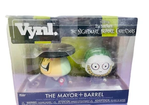 Disney Funko Vynl The Mayor + Barrel Figures 2 Pack The Nightmare Before Xmas - Picture 1 of 7