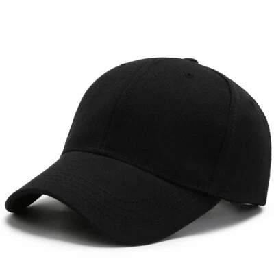 Gorra de béisbol de algodón pelota papá sombrero ajustable liso lavado hombres lavados Foto 1 de 4