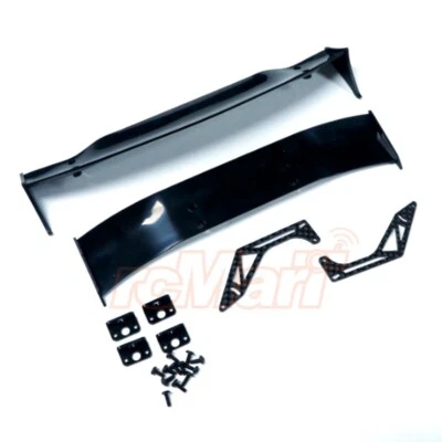 YEAH RACING 2 DRIFT SPOILER 1:10 MIT CARBON HALTERUNG FÜR HECKMONTAGE # YA-0508 - Bild 1 von 2