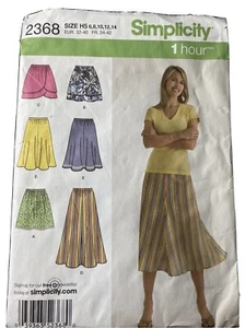 Simplicity Sewing Pattern Skirts Size 6 to 14 UNCUT 5 Styles 1 Hour Easy 2368 - Picture 1 of 5