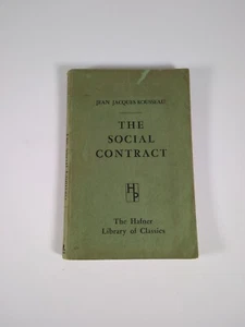 VTG 1957 Jean Jacques Rousseau, The Social Contract; Hafner Library of Classics - Imagen 1 de 10