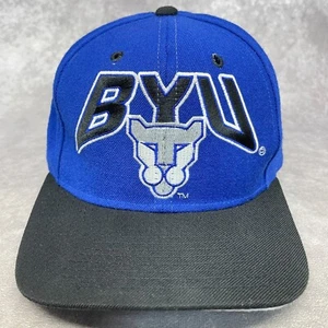 Vintage BYU Cougars Starter Snapback Hat Cap 100% Wool Brigham Young University - Picture 1 of 9