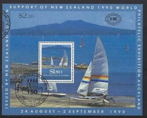 NUEVA ZELANDA 1990 EXPOSICIÓN DE SELLOS HOJA MINIATURA FINA USADA - Imagen 1 de 1