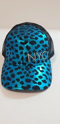 NYC Nueva York Gorra Estampado Guepardo Gorra Ajustable Snapback Malla Camionero NUEVO CON ETIQUETA Foto 1 de 4