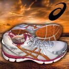 Asics Women's GT 2000 gel  Running Shoes Gray Pink Orange Size 9 T2K7N 