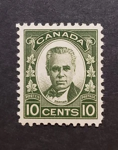 Stamps Canada Mint: #190 10 dark green George-Etienne Cartier VF MH - Picture 1 of 1