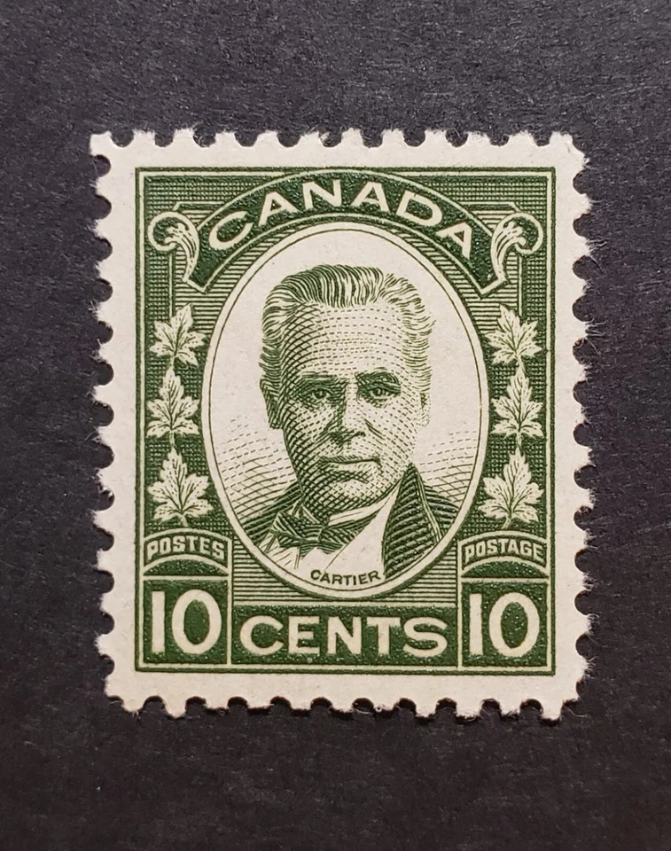 Stamps Canada Mint: #190 10 dark green George-Etienne Cartier VF MH - Image 1 of 1