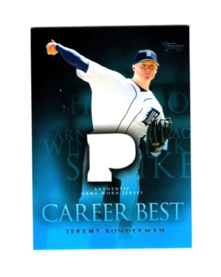 2009 Topps Career Best Relics Jeremy Bonderman #CBR-JB.1 Detroit Tigers Foto 1 de 2