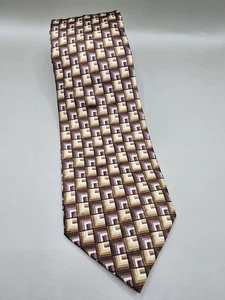 FERUCCI Handmade 100% Silk Tie Men's Brown Necktie 58 x 3.25 - Picture 1 of 5