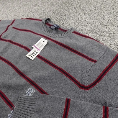 NUEVO Suéter Dockers Para Hombres 2XLT Gris Brezo Rayas Pullover Cuello Redondo Calce Relajado Foto 1 de 4