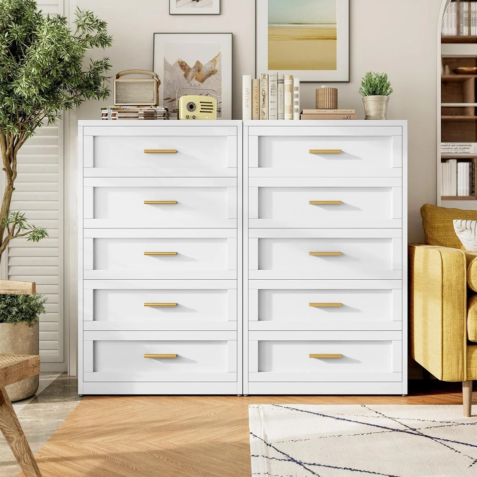 Cómoda de cabina de almacenamiento de metal blanco Elegro, cajones puertas para oficina, armario, hogar Foto 1 de 1