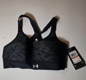 New Under Armour UA Infinity High Sports Bra Black Size SMALL - Picture 1 of 4
