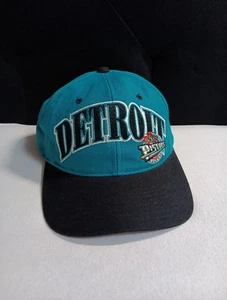 Vintage Detroit Pistons Hat Cap Snapback Blue Starter Blockhead NBA Basketball - Picture 1 of 7