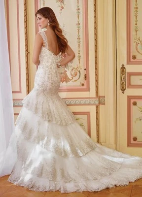 NWT ISABELLINE - MARTIN THORNBURG FOR MON CHERI BRIDAL 117293 WEDDING DRESS. 8 - Image 1 of 4