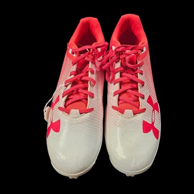 UNDER ARMOUR UA LEADOFF LOW RM MEN'S BASEBALL CLEATS, RED/WHITE Size 10 - Image 1 of 4