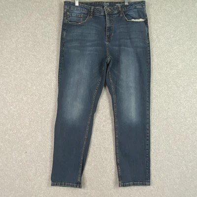 Chaps Jeans Mens 36x30 Blue Regular Fit Straight Leg Med Wash Denim - Image 1 of 4