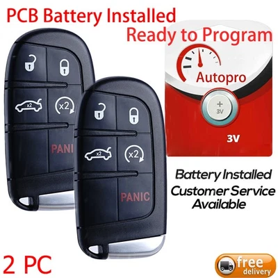 2 Repuestos para Dodge Charger 2011-2018 Mando a distancia Smart Car Llavero M3N-40821302 Foto 1 de 4