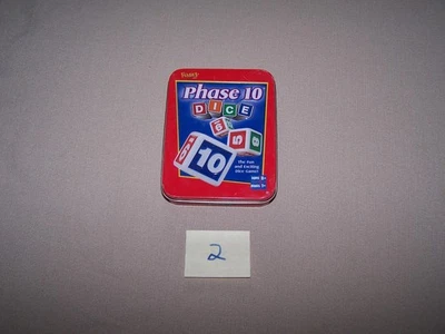 Phase 10 Dice Game - Fundex - Red Tin Version - Missing Rules Sheet - Lot 2 - Image 1 of 3