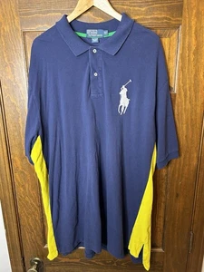 Polo Ralph Lauren Big Pony Shirt Mens 3XLT Blue Short Sleeve Big & Tall - Picture 1 of 3