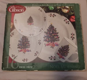 Everyday Gibson Stoneware Christmas Set 16 Piece - Picture 1 of 1