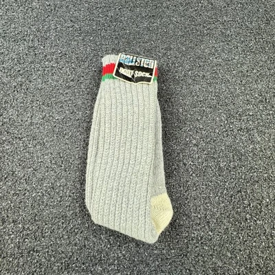 Calcetines Bota Ballston De Colección Para Hombre Grandes Gris Mezcla Lana Hechos en EE. UU. Rojo Verde Años 80 Foto 1 de 4