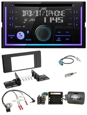 JVC Lenkrad USB 2DIN DAB Bluetooth CD Autoradio für Land Rover Range Rover Vogue - Bild 1 von 4