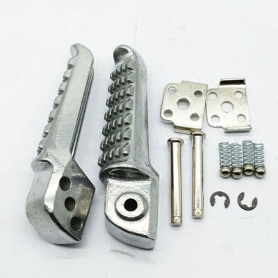 Reposapiés de pasajero delantero estriberas para Kawasaki ZX600 ZZR600 2006/07-2008 plateado Foto 1 de 4