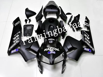 Fit for 2005 2006 CBR600RR REPSOL Matte Black ABS Injection Bodywork Fairing Kit - Imagem 1 de 4