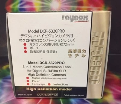 Raynox DCR-5320 PRO HD Macro LENS 72mm - 52mm 55mm 58mm 62m 67 Panasonic Lumix - Image 1 of 4