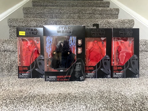 Star Wars Black Series Emperor Palpatine on Throne with Royal Guards Lot Cover