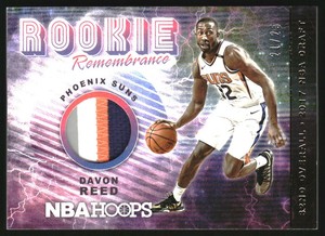 2018-19 Hoops Rookie Remembrance Relics Prime #1 Davon Reed /25