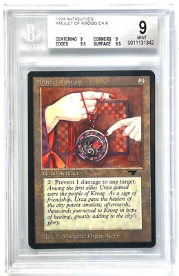 MTG Antiquities Amulet of Kroog BGS 9.0 (9, 9, 9.5, 9.5) MINT QUAD ++ - Image 1 of 2