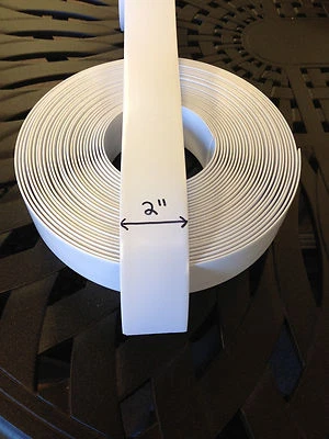 Flejes de vinilo de 2" para reparación de muebles de patio rollo de 45' - ¡Elección de color! +50 remaches Foto 1 de 4
