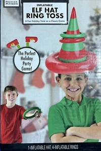 Aufblasbarer ELFENHUT Ring werfen Weihnachten Party Spiel/Urlaub Aktivität - Bild 1 von 3