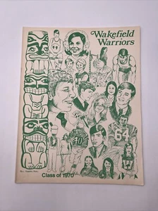 Wakefield High School Class Of 1970 - 20 Year Reunion Brochure - Picture 1 of 6