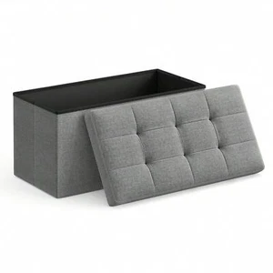 SONGMICS 30 Inches Folding Storage Ottoman Bench, Storage Chest-Spring discount - Picture 1 of 33