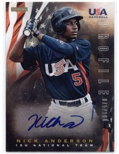 2012 Panini USA Baseball 15U National Team Profile #2 Nick Anderson NM-MT SER/10