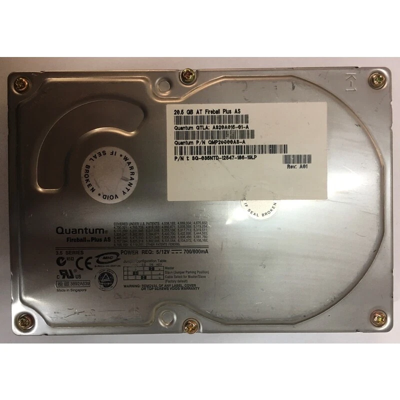 AS20A015-01-A - Quantum 20GB 7200 RPM IDE 3.5" HDD - Image 1 of 1