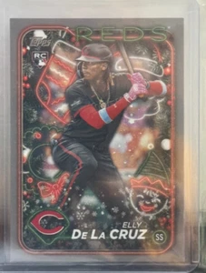 2024 Topps Holiday - Elly De La Cruz #H102 (RC) Silver Glitter Reds SP Baseball - Picture 1 of 2