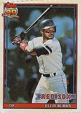 1991 Topps Cracker Jack II Baseball Card #8 Ellis Burks